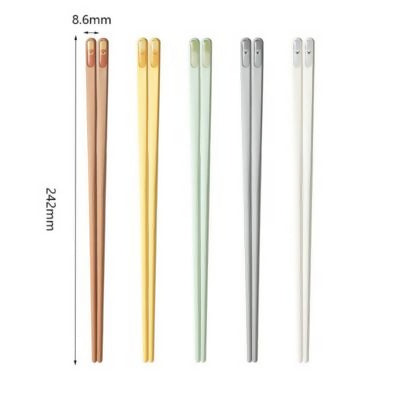 ECOCO -Anti slip alloy chopsticks -cartoon style 10 piece